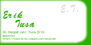 erik tusa business card